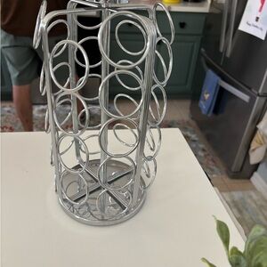 Modern Silver Wire Coffee Pod Holder